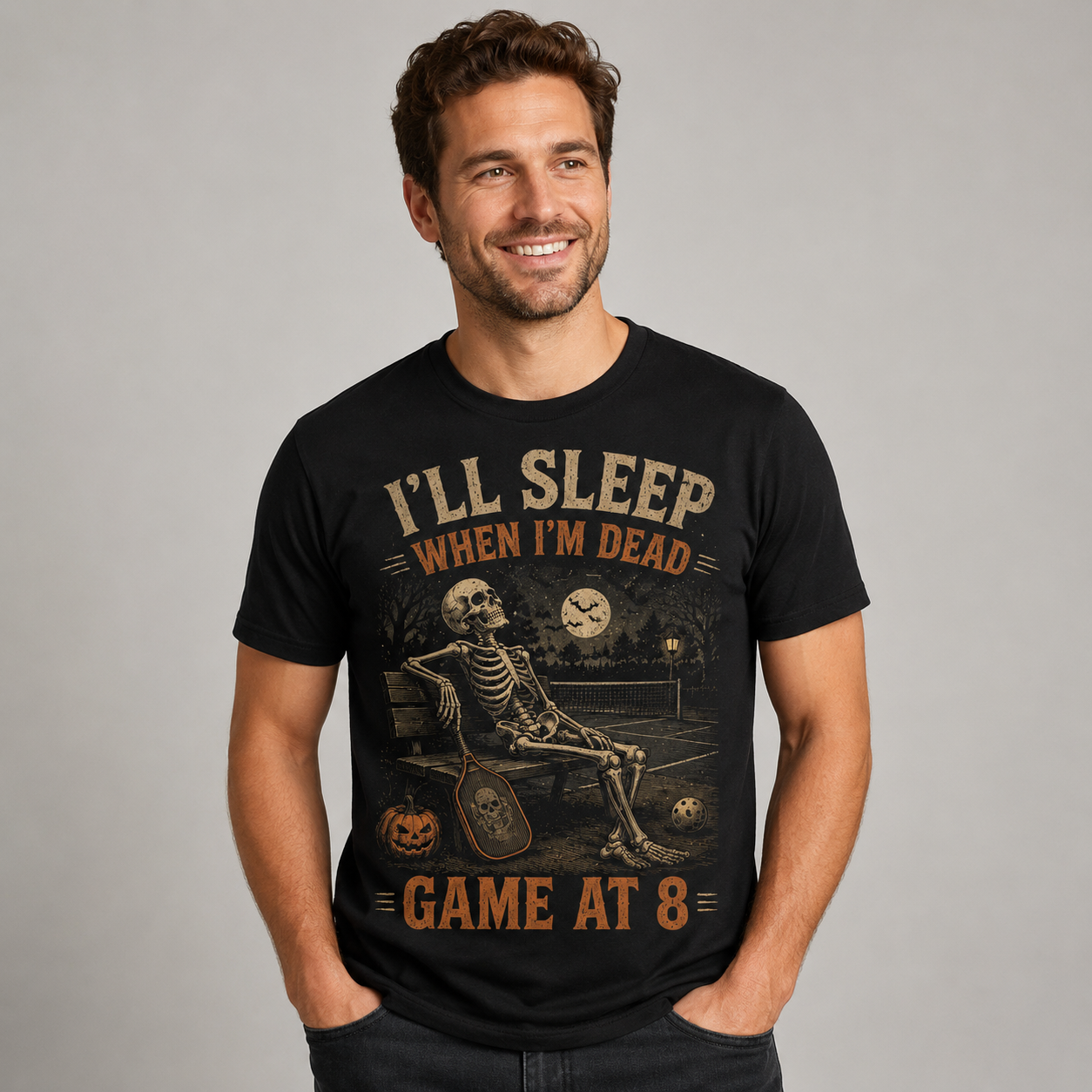 I’ll Sleep When I’m Dead Game at 8 Pickleball T-Shirt