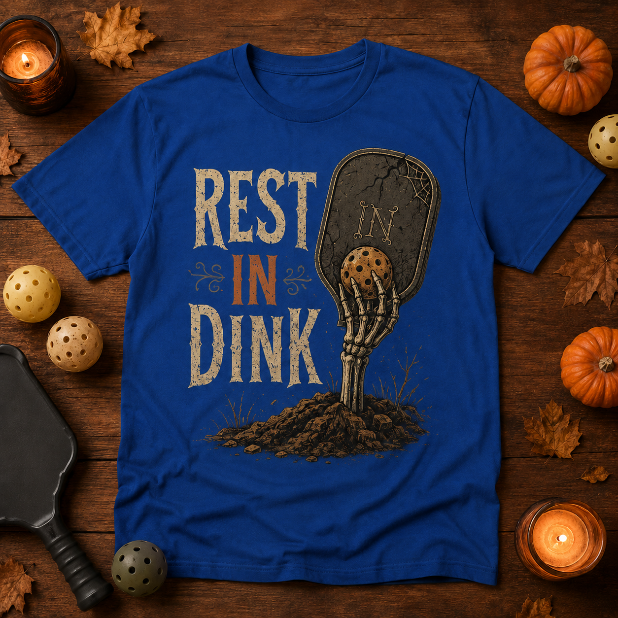 Rest in Dink Funny Halloween Pickleball T-Shirt